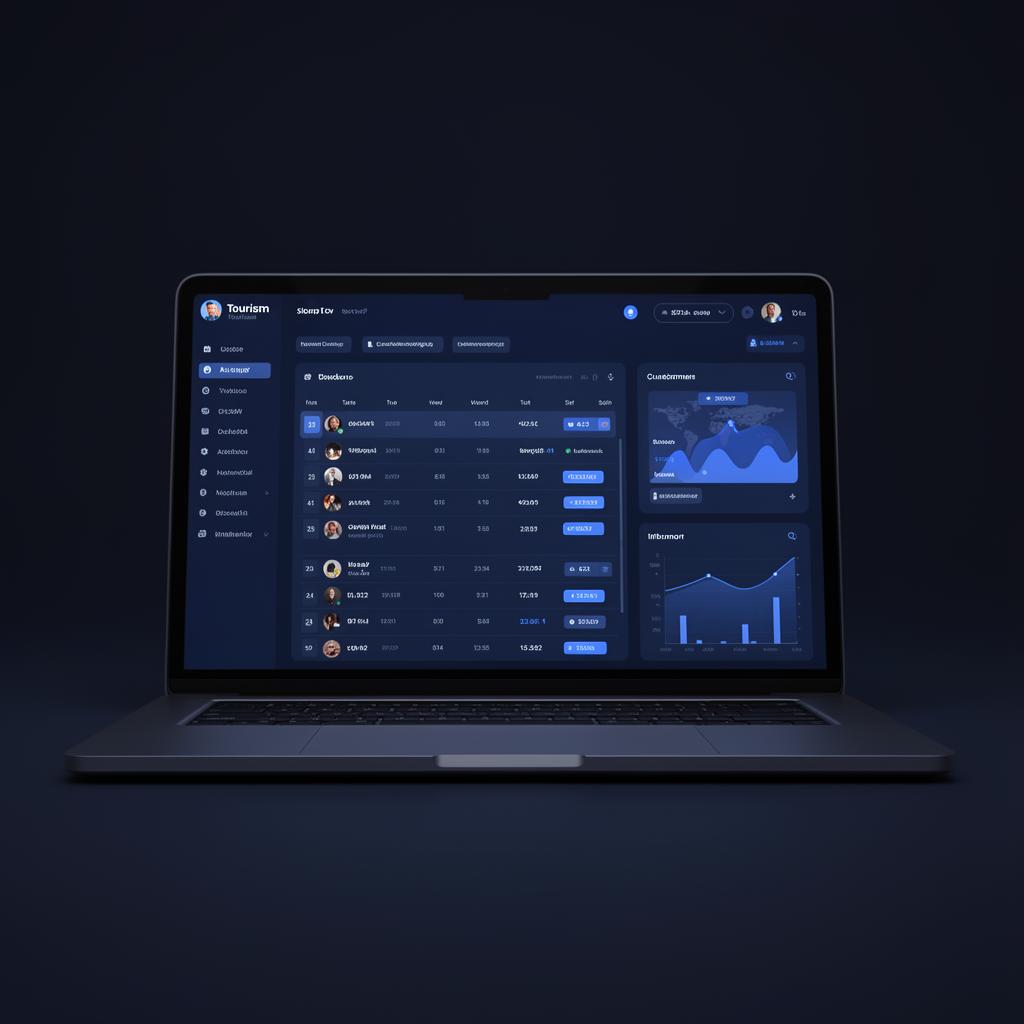 MyBusHub dashboard preview on a laptop